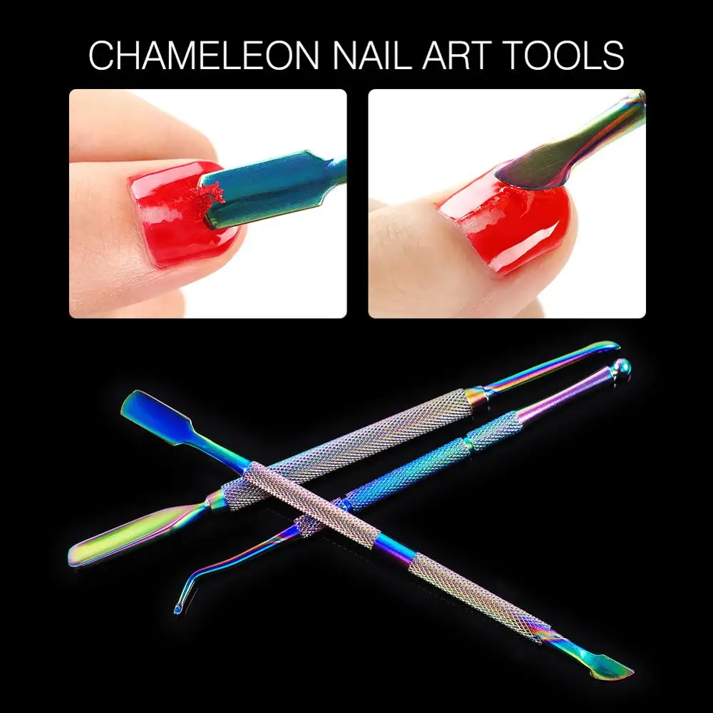 Нержавеющая сталь кутикулы ногтей толкатель УФ гель для дизайна средство снятия