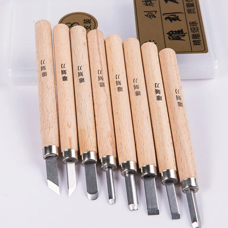 8 шт./компл. высокий стальной резак резьба стамеска набор для деревообработки