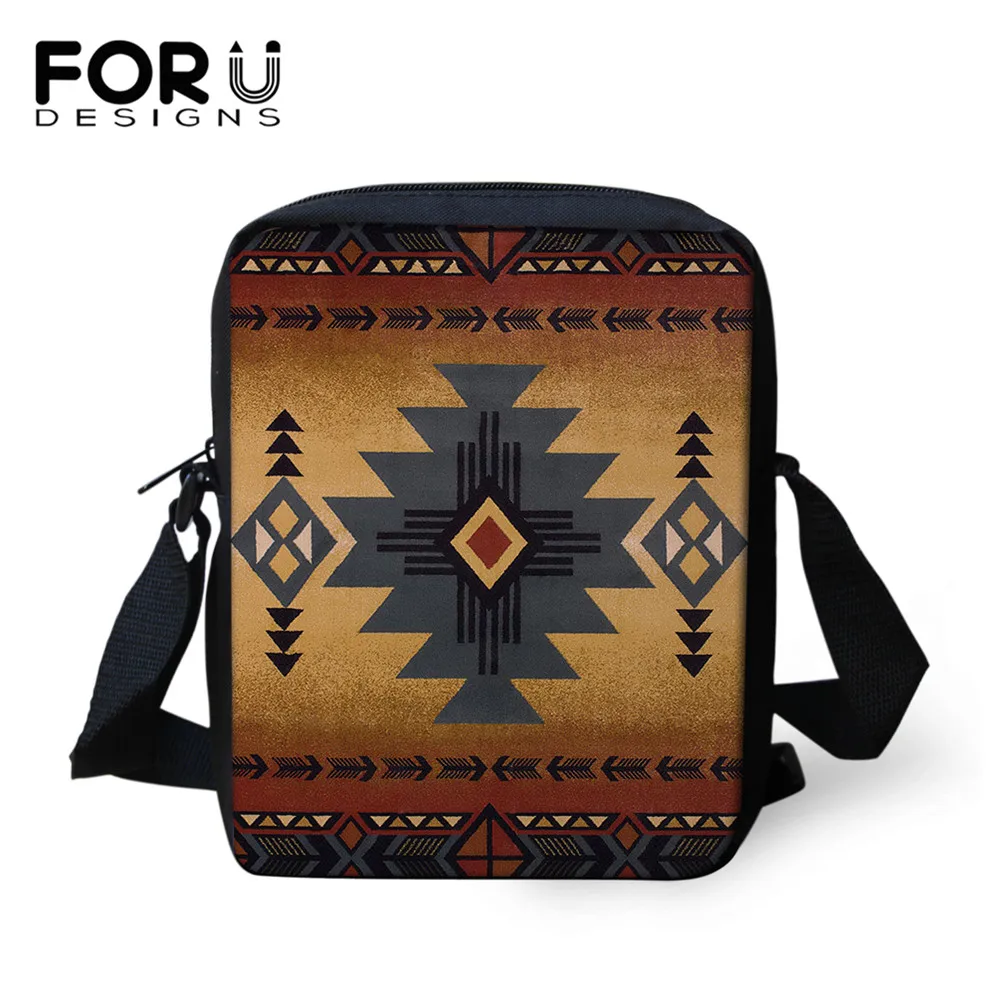 

FORUDESIGNS Casual School Sling Bag for Women Native Tribe Outdoor Purses Mini Crossbody Bags with Shoulder Adjustable Straps