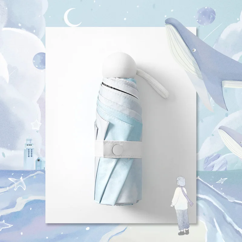 Роскошный Зонт с защитой от ветра автоматический пятискладной мини зонт для