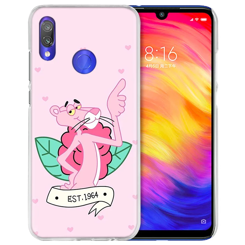 Чехол для Xiaomi Redmi Note 7 7A фотоаппаратов моментальной печати 7S 6 6A 5 Y3 K20 mi 8 до 9 лет CC9 CC9E A1 A2 A3 играть F1 Lite Pro Plus Корея Розовая пантера с рисунком из мультфильмов