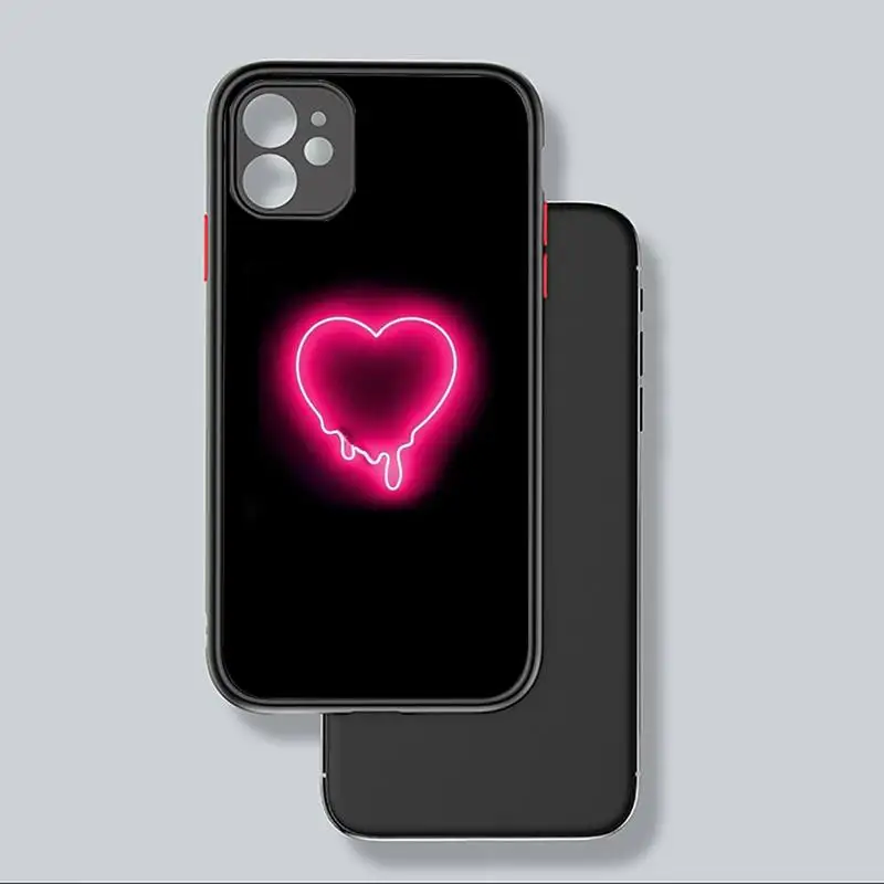 

Black simple crown Phone Case black matte transparent For iPhone 7 8 x xs xr 11 12 pro plus mini max Clear Funda