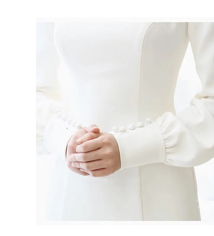 Женское атласное свадебное платье элегантное ТРАПЕЦИЕВИДНОЕ ПЛАТЬЕ С Длинным