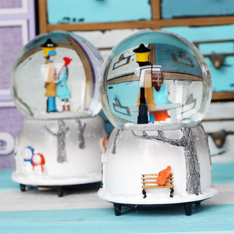 Световой Автоматическая Снежный хрустальный шар для детей и Подруга подарков