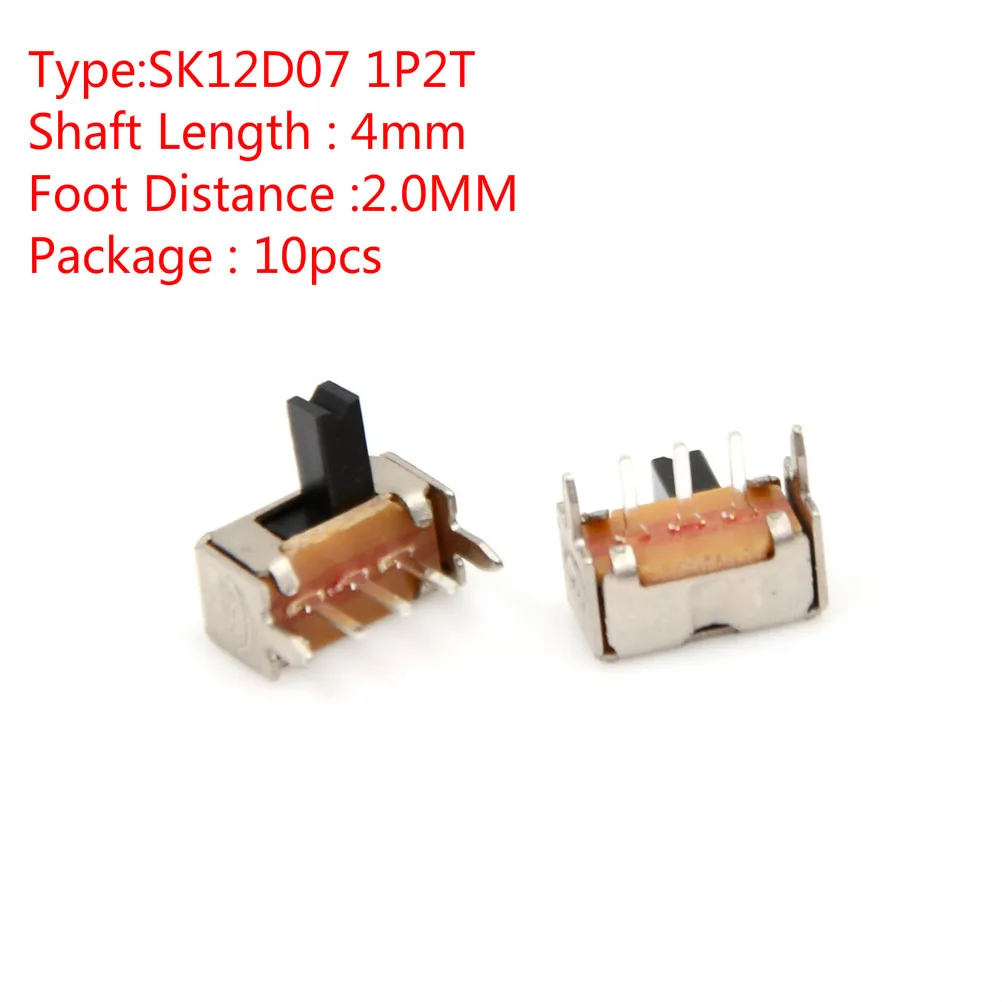 10/20/40/50 шт. переключатель On off Mini Slide Switch SS12d00 SK12D07 SS 12D00G3 SS22F32 MSK 12C01 07 SS23E04 SS12F15