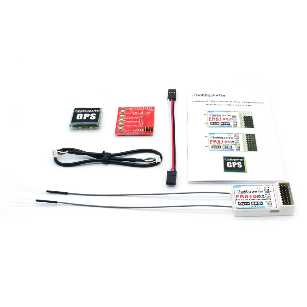 

Hobby Porter FR810 8CH Advanced Fixed Wing Flight Controller with GPS Frsky Compatible Receiver Built In for RC Drone Airplane