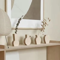 wood flower vase modern minimalist vases dried flowers holder flower arrangement container desktop crafts home ornament