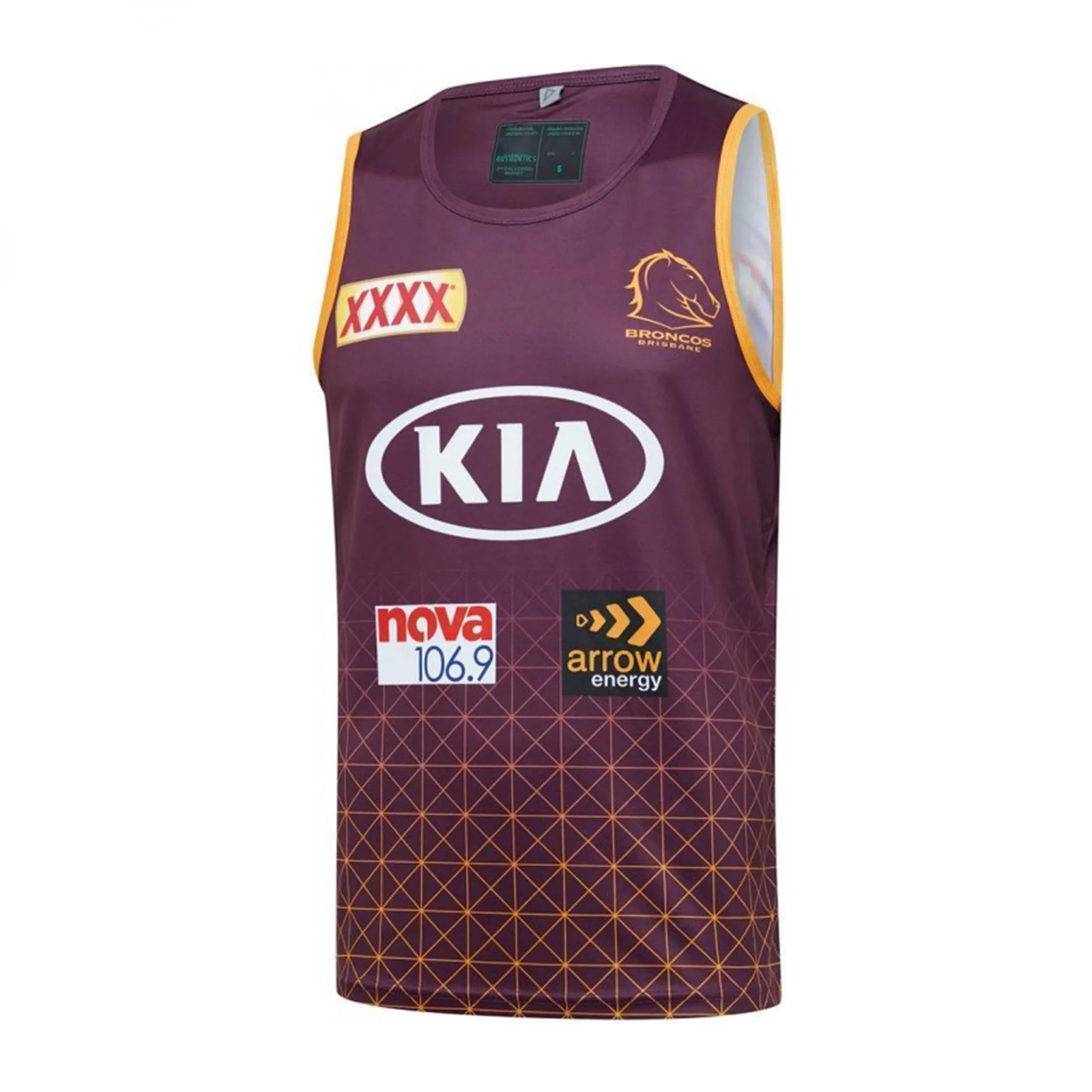 

COZOK 2020 Brisbane Broncos Mens Replica Training Singlet RUGBY JERSEY Sport Singlet