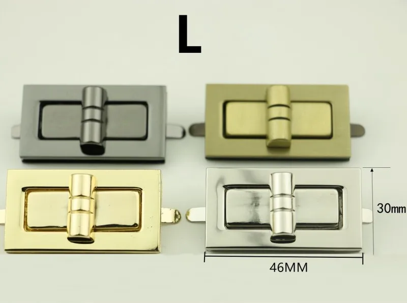 

10pcs Metal Turn Twist Lock Snap Buckles for DIY Handbag Bag Purse Hardware Closure Clasp Bag Parts Accessories S M L