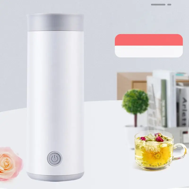 

Portable Travel Electric Heating Bottle Water Cup Mini Smart Thermos Teapot Stainless Steel Insulation Pot