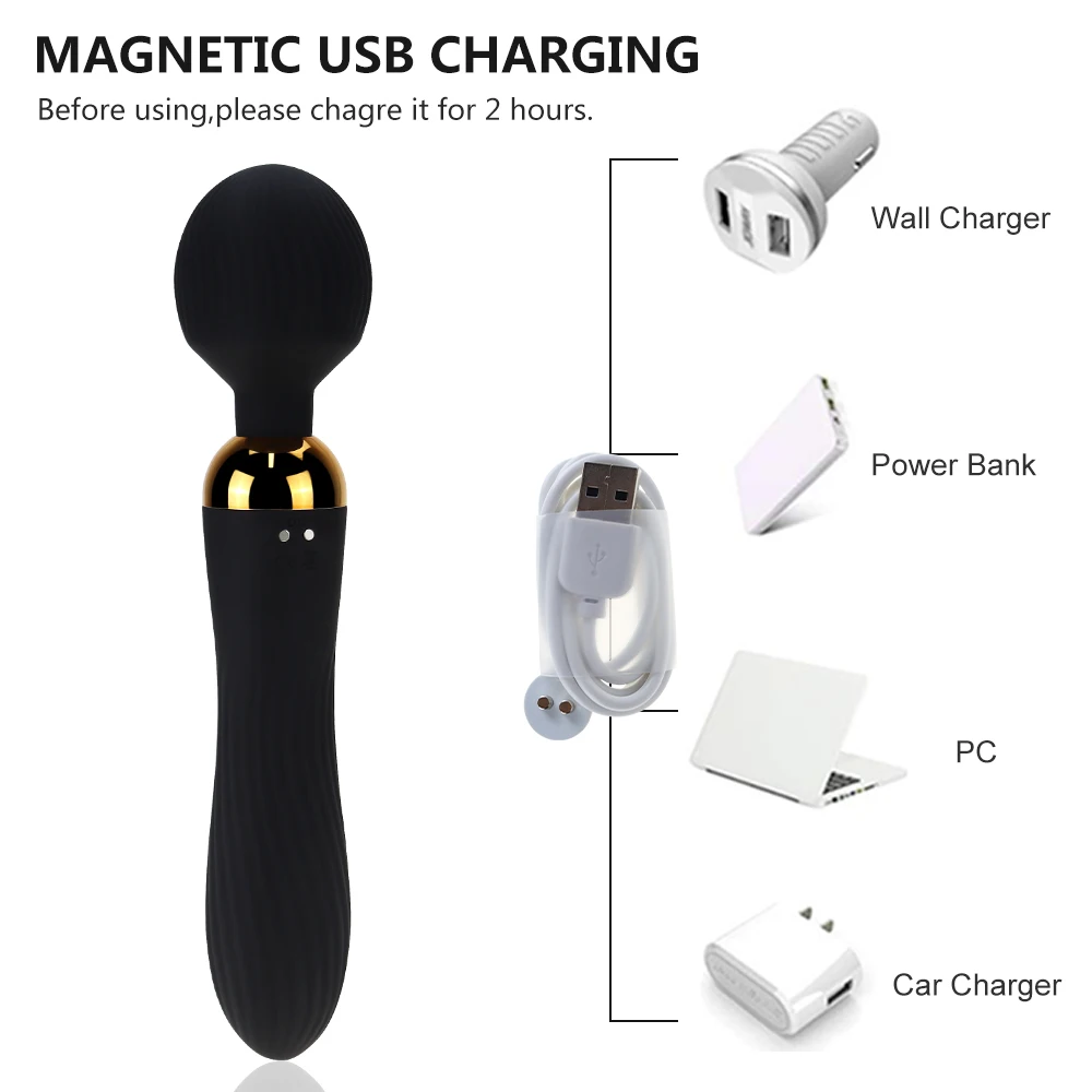 AV Вибраторы 10 скоростей Волшебная палочка массажер для тела G spot Ciltoris