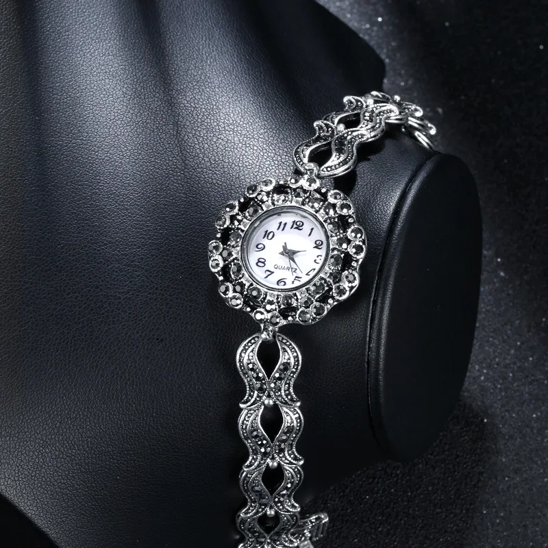 Модные женские старинные посеребренные браслеты для девочек ювелирные изделия