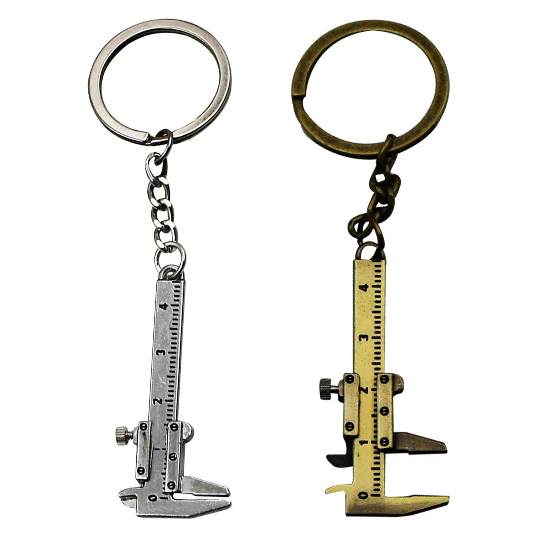 

Брелок для ключей, миниатюрный инструмент из цинкового сплава с нониусом, 2 цвета