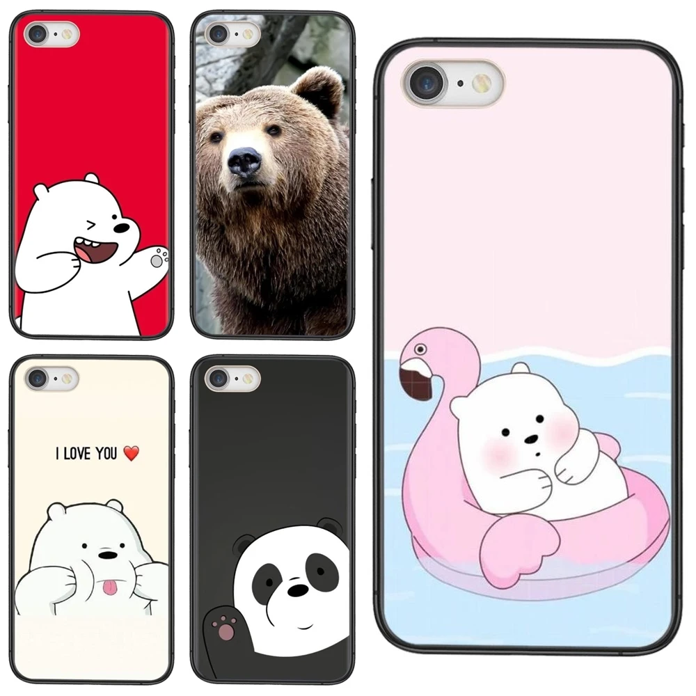 Тонкий чехол для сотового телефона Bear очень дешевый Galaxy S30 S21 S20 Fe S10 S10E S9 S8 S7 S6 Edge Lite