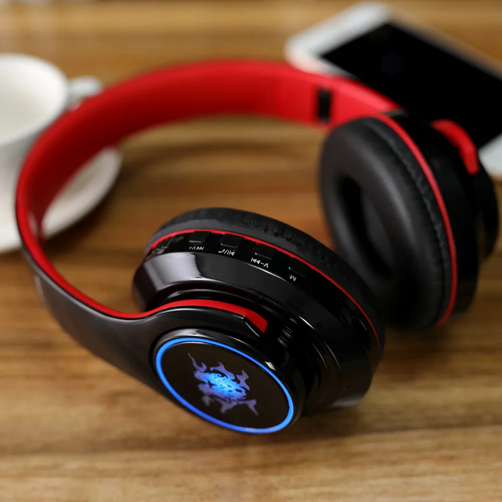 Mosunx портативная беспроводная bluetooth-гарнитура с семью цветами наушники со светодиодом Встроенный микрофон Беспроводная стерео bluetooth-гарнитура
