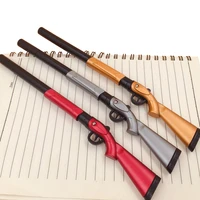 1pcs creative pen 0 38mm black ink canetas office student gift writing pens toy gun shape gel pen stationery papelaria