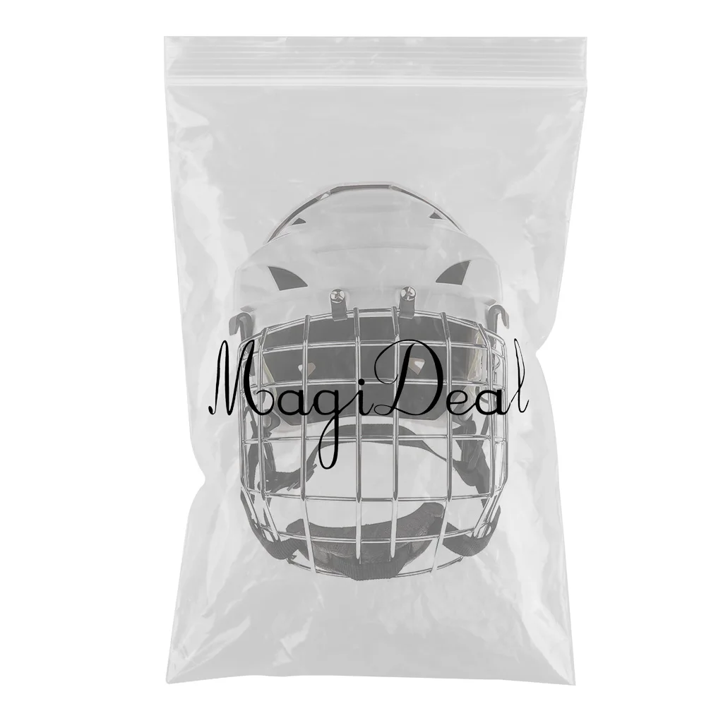 Регулируемый шлем для хоккея с шайбой и комбинированное лицо мужчин женщин Белый