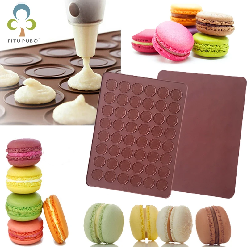 30/48 отверстия силиконовый коврик для духовки Макарон выпечки антипригарный