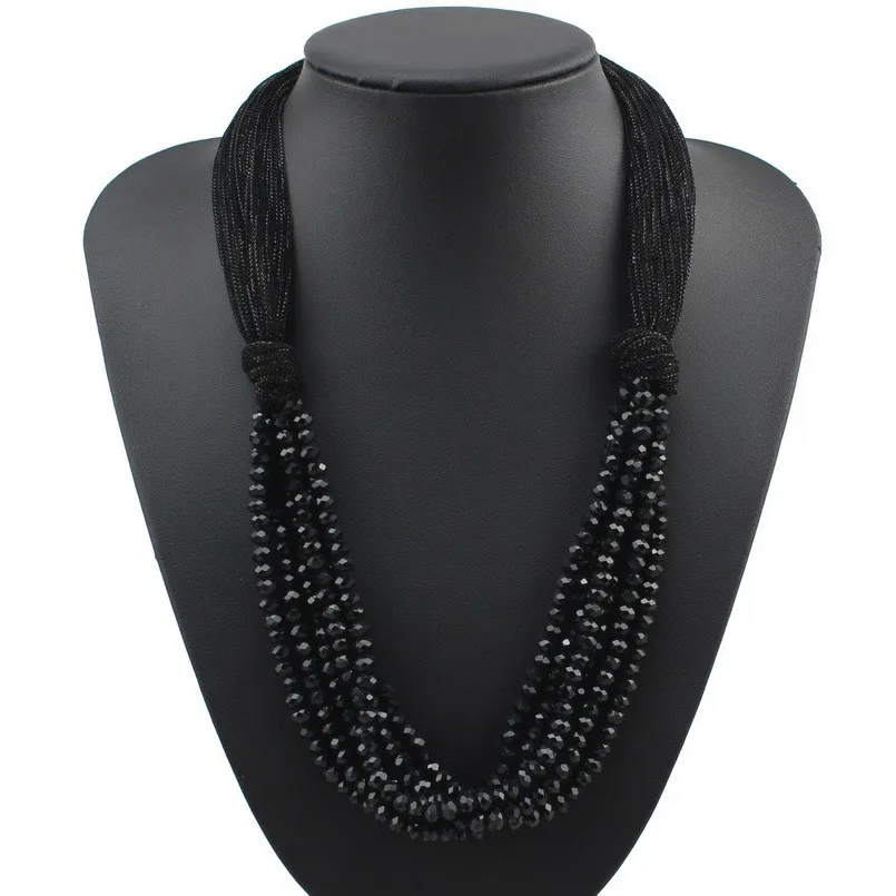 Женское колье с цепочкой из бисера Florosy вечернее ожерелье ручной работы