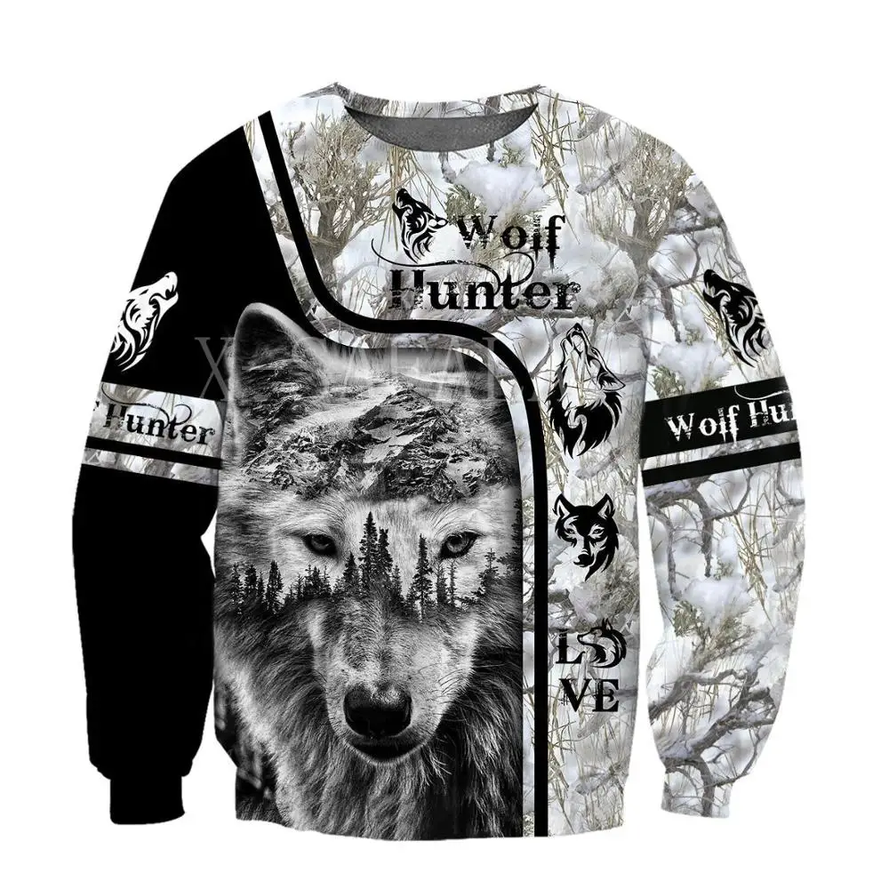 

Wolf Hunter 3D All Over Print Plus Size Hoodie Man Women Harajuku Outwear Zipper Pullover Sweatshirt Casual Unisex Jacket