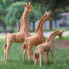 Гигантский реалистичный Жираф 50-140 см, плюшевые игрушки, милое Мягкое Животное, кукла жираф, подарок на день рождения, детская игрушка