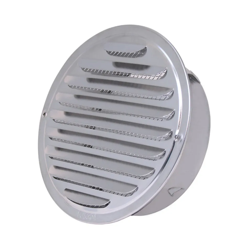 

VOGVIGO Stainless Steel Exterior Wall Air Vent Grille Round Ducting Ventilation Grilles 70/80/100/120/150/160/180/200mm Air Vent