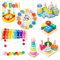 doki baby educational toys wooden toys montessori early learning baby birthday christmas new year gift toys for children 2022