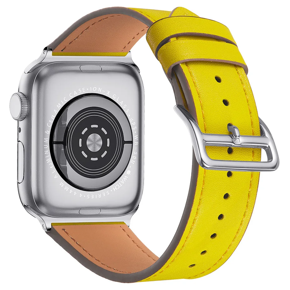 

Ремешок из натуральной кожи для Apple Watch 44 мм 40 мм 42 мм 38 мм, сменный Браслет для iWatch Series 6 SE 5 4 3 2