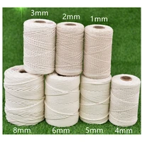 123mm 4mm 5mm 6mm 8m macrame rope twisted string cotton cord for handmade natural beige rope diy home wedding accessories gift