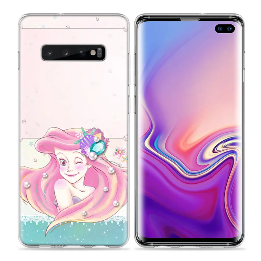 Чехол с русалочкой для samsung Galaxy Note 10 S10 5G S10e S8 S9 S7 8 9 J4 J6 Plus силиконовый чехол для телефона Schale