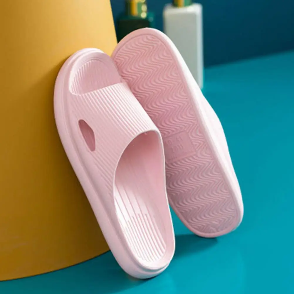 

Indoor Bathroom Slippers Women Thick Non-slip Home Interior Anti-slip Deodorant Slides Men Lady Heighten Soft Shoes Sandals