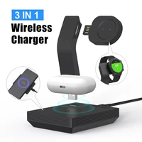 15w fast wireless phone watch charger charging stand dock station for iphone huawei gt 2 amazfit gtr2 gtr 2e gts 2 mini gts 2e