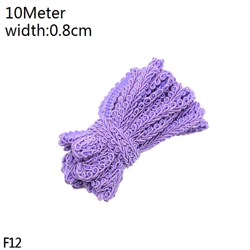 F12-10m purple 1/3/10 ярдов ручной работы с кружевной отделкой в стиле пэчворк Материал белого и розового цветов с кружевными вставками, с узором в сердечко, лента для самодельного украшения одежды швейная фурнитура - Цвет: F12-10m purple