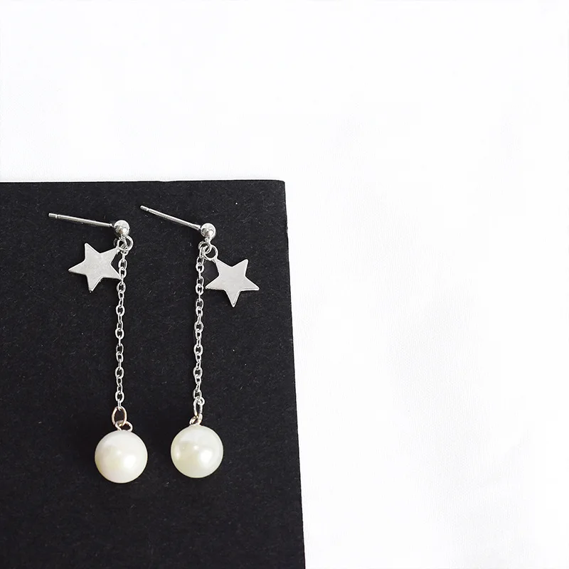 

La Monada Korean Star Silver Earrings Woman Synthetic Pearl Stud Earring Silver 925 Unusual Dangle Earrings For Women Jewelry