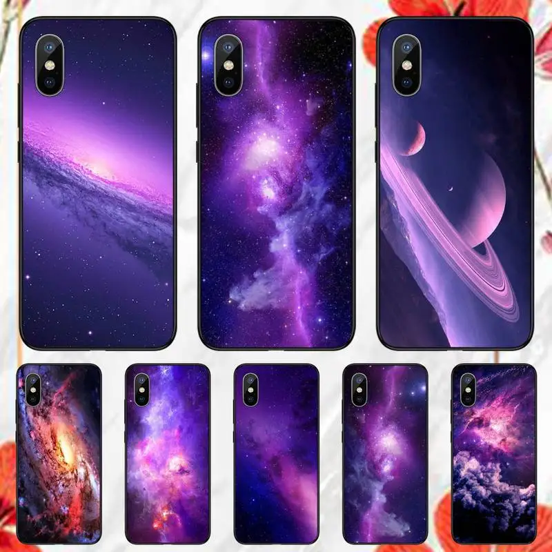 

Interstellar Purple Space Star Phone Case for iPhone 11 12 13 pro XS MAX 8 7 6 6S Plus X 5S SE 2020 XR mini