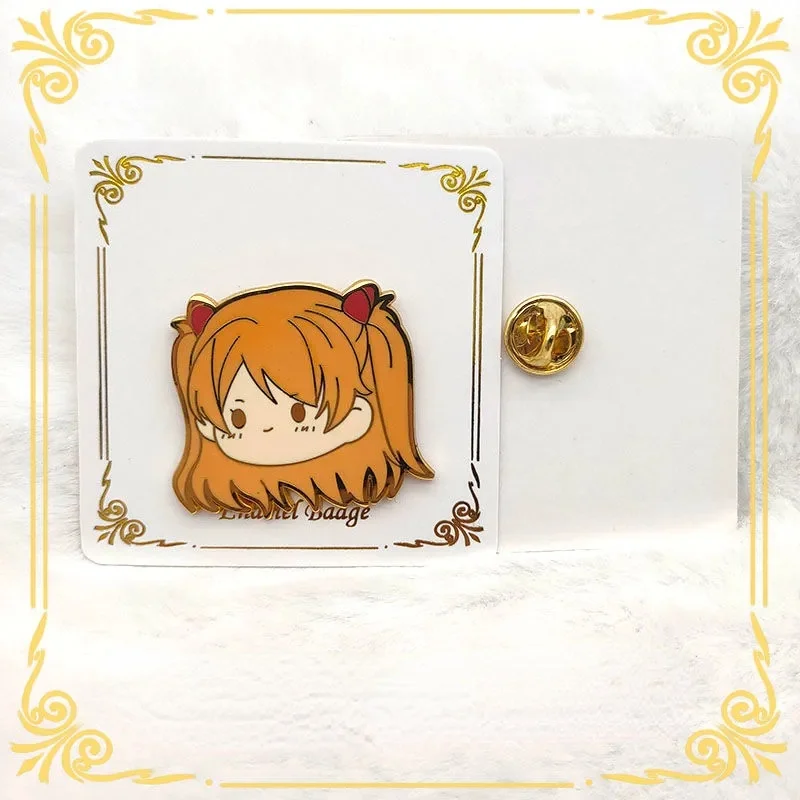 Kawaii Горячая Аниме EVA Asuka Ayanami Рей брошь заколки эмалированные значки заколка на