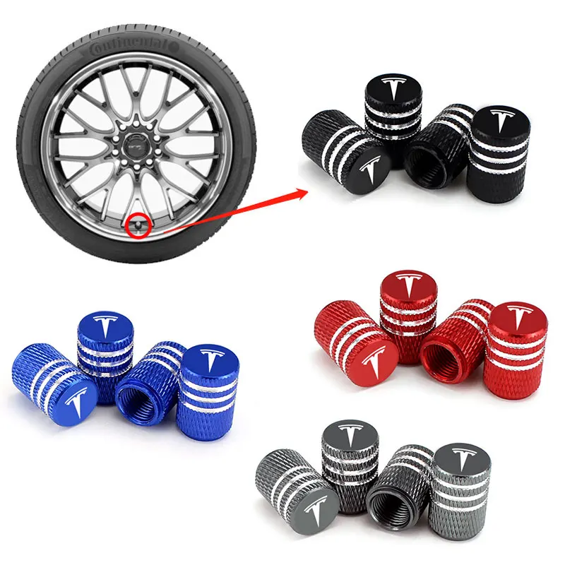 

Car Tire Valve Caps Wheel Tires Tire Stem Air Cap Airtight Covers Stem for US Schrader For tesla model 3 X S Y Accessories