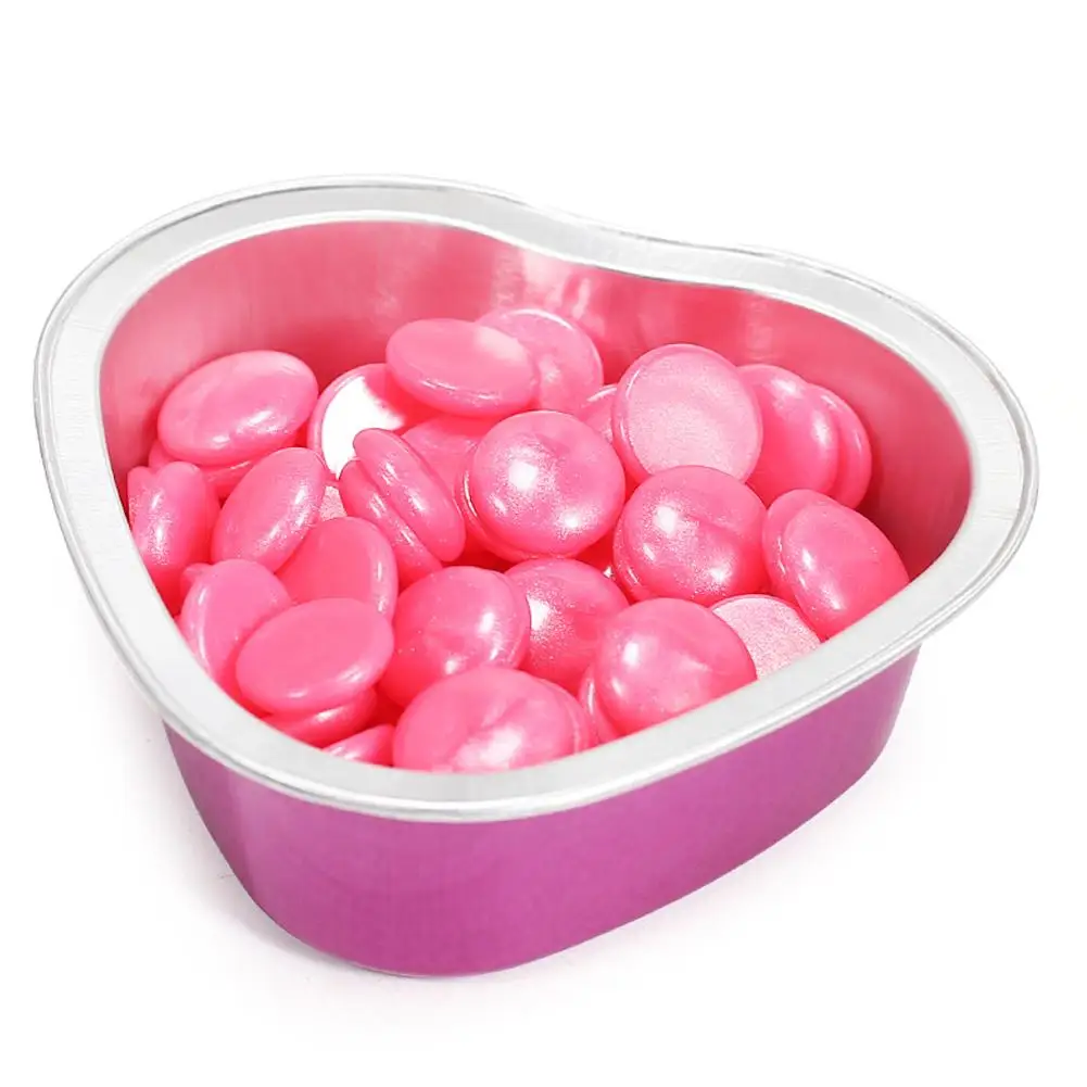 10 шт. чаша для воска в форме сердца розового цвета расплавления из алюминиевой