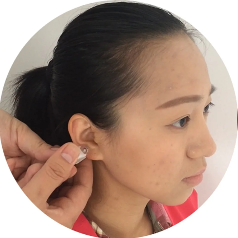 

2PC Disposable Sterilzed Birthstone Ear Piercing Unit Cartilage Helix Piercing Gun NO Pain Piercer Machine Kit Built-in Ear Stud