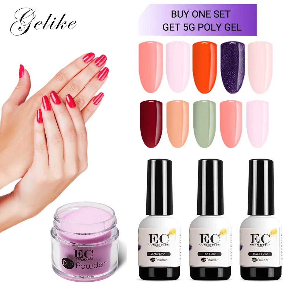 Dip Powder Nail Polish Acrylic set Healthy Salon Use Manicure Art Designs Dipping System Starter Kit Primer | Красота и здоровье