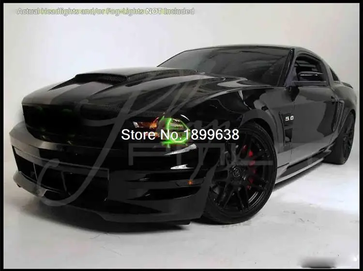 Для ford mustang 2010 2011 2012 светодиодный периметр кольца Фар halo многоцветный RGB ангел демон глаза