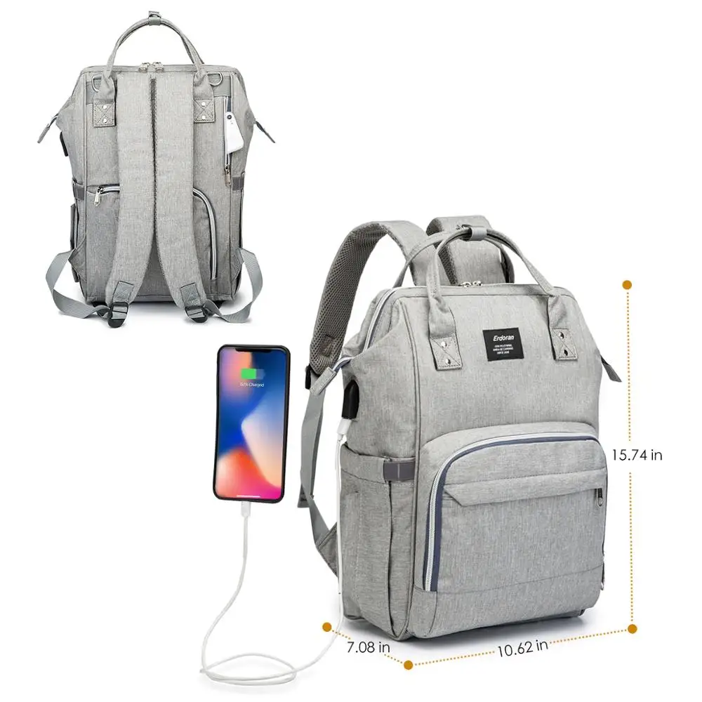 Большая вместительная сумка для подгузников рюкзак на молнии путешествий детей