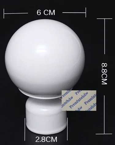 White Ball 2 шт./лот, белый, матовый, черный, Европейский, драпировка, занавеска, 28 мм, стержень, конец трубы, декоративная крышка, отделанные, выдалбливают, шар, кристалл, лист, Корона - Цвет: White Ball