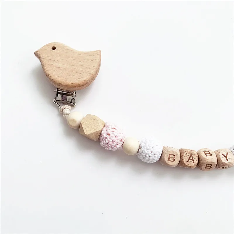 

EnkeliBB Flower Handmade Pacifier Chains Safe Teething Chain Baby Teether Eco-friendly Pacifier Clips Holder Chain