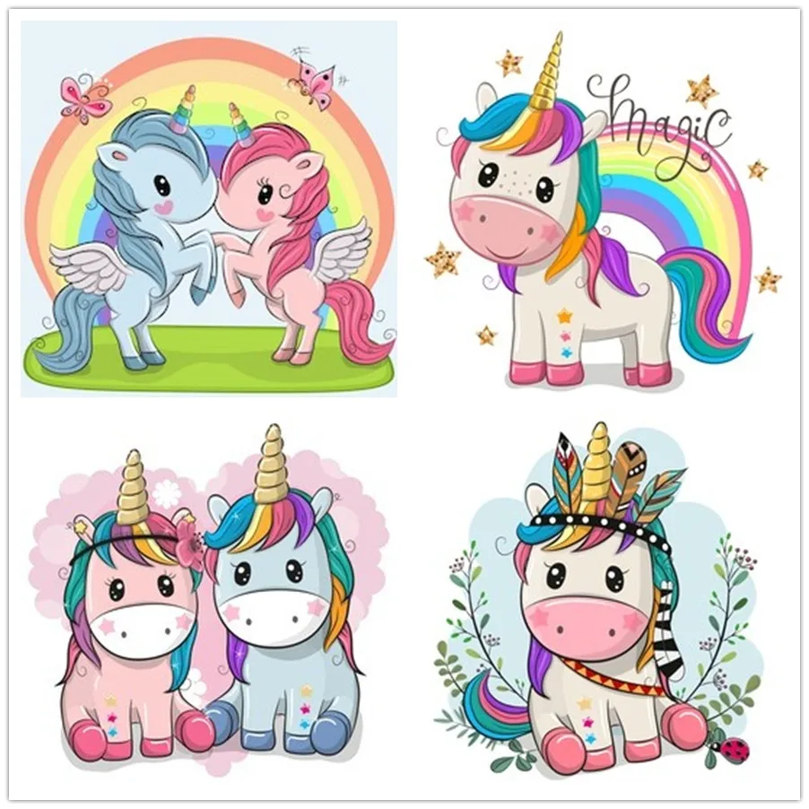 

NEW 5D Diamond Painting Unicorn Full Drill Cartoon Rhinestones DIY Cross Stitch Unicorn Mosaic Home Decoration Kids Gift