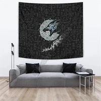 viking style fenrir wolf tapestry 3d print wall tapestry rectangular home decor wall hanging home decoration