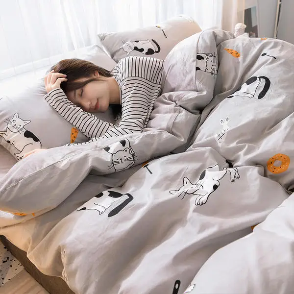 1 шт. постельный комплект Зимний теплый хлопок/фланель пододеяльник спальные