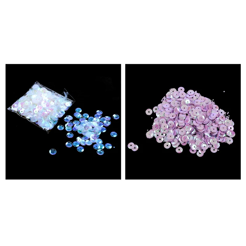 800 штук круглой огранки Sequins Seeds DIY Швейные украшения фиолетовый и белый| |