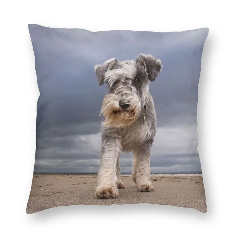 Миниатюрный шнауцер собака узорчатый чехол двухсторонняя 3D Печать Тапочки в