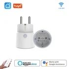 10A ЕС интеллектуальная беспроводная (Wi-Fi) Мощность штепсельная вилка с Мощность монитор умный дом, Wi-Fi, Беспроводной розетка работает с Amazon Alexa Google Home приложение Tuya